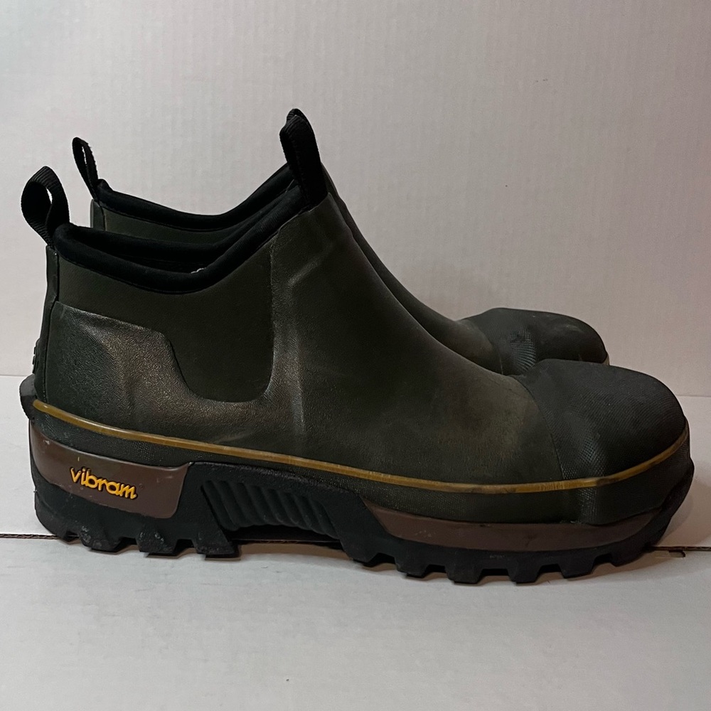 Western Chief Vibram Men's Dark Green Slip-On Steel Toe Boots 11